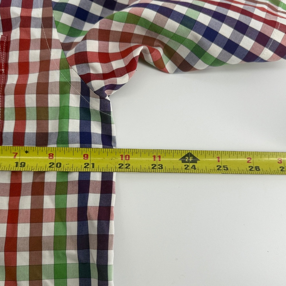 Orvis Mens Medium Short Sleeve Shirt Multi‎ Color Gingham Check Cotton - Picture 5 of 6